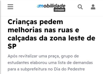 Crianças pedem melhorias nas ruas e calçadas da zona leste de SP